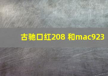 古驰口红208 和mac923